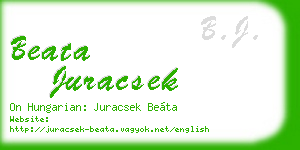 beata juracsek business card