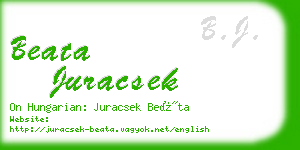 beata juracsek business card